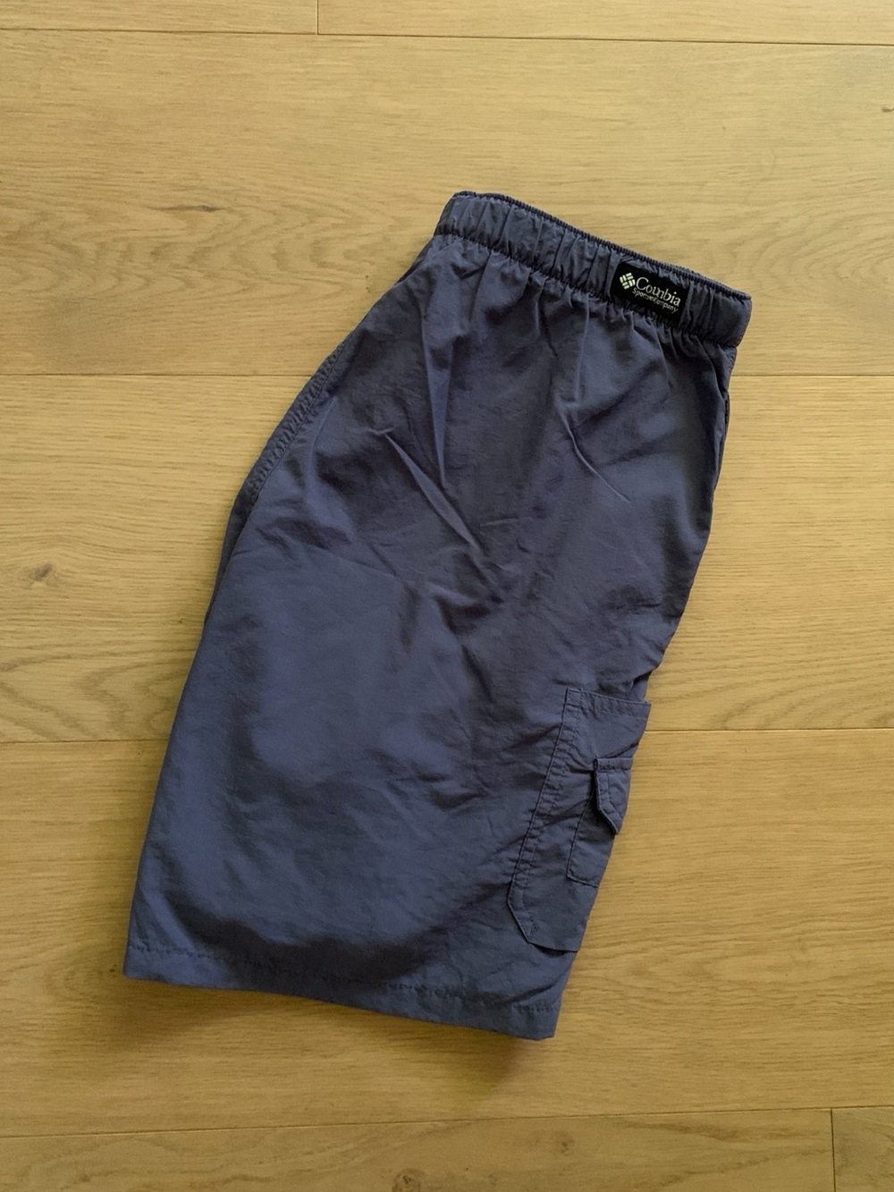 Vintage 80s Columbia Baggies Women's M Granola Hiking Shorts outdoor Periwinkle - Picture 7 of 10
